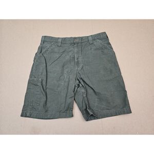 Carhartt Shorts B147 OLV Men's 38 Olive Green Canvas Carpenter Workwear